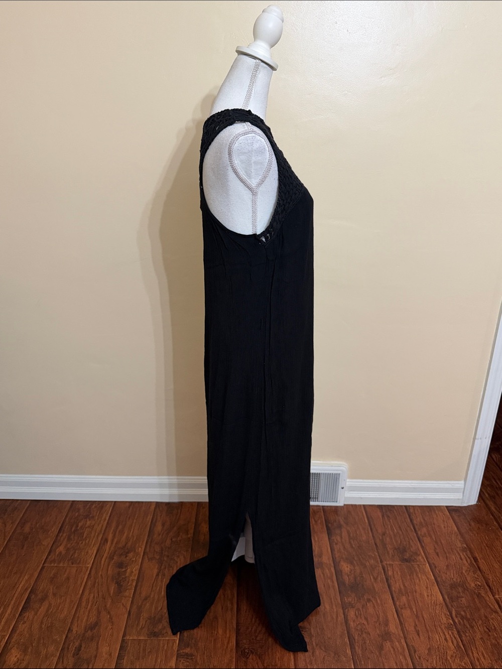 Roxy Black Crochet Yoke Maxi Dress - Picture 9 of 13